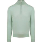 Sweater Suitable Merino Half Zip Trui Groen