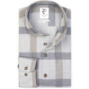 Overhemd Lange Mouw R2 Amsterdam R2 Overhemd Herringbone Ruiten Grijs