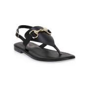 Sandalen S.piero BLACK FLAT SANDAL