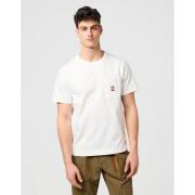 T-shirt Korte Mouw Wrangler 112371499 POCKET TEE-WORN WHITE