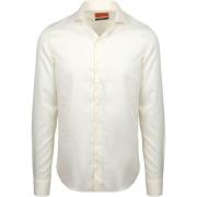 Overhemd Lange Mouw Suitable Overhemd Extra Lange Mouwen Twill Ecru