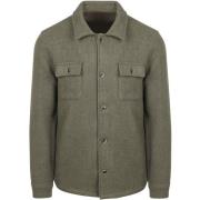 Sweater Suitable Overshirt Wool Blend Groen