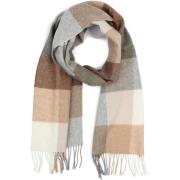 Sjaal Profuomo Sjaal Wol Ruiten Bruin Grijs Beige