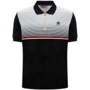 Polo Shirt Korte Mouw Fila Paco Zip Stripe Velour Polo Shirt Black/Gar...