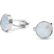 Schoenaccessoires Suitable Manchetknoop Studs Rond Zilver Wit