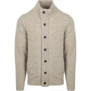 Sweater Barbour Zip Vest Wol Greige