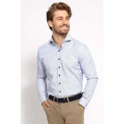 Overhemd Lange Mouw Suitable Twill Overhemd Print Lichtblauw
