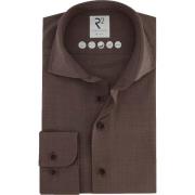Overhemd Lange Mouw R2 Amsterdam R2 Overhemd Wol Bruin
