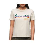 T-shirt Korte Mouw Superdry T-shirt Retro Flock à manches courtes