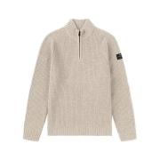 Trui Ecoalf Pull Drago en laine recyclée beige