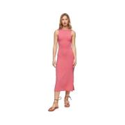 Lange Jurk Superdry Robe Twist Back sans manches rose