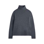 Trui Ecoalf Pull Caqui col montant en laine recyclée