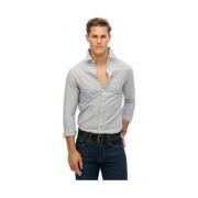 Overhemd Lange Mouw Superdry Chemise Oxford manches longues gris