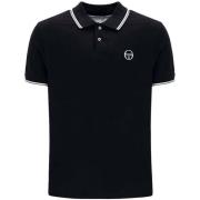 Polo Shirt Korte Mouw Sergio Tacchini 020 Twin Tipped Polo Shirt Black...