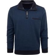 Sweater Casa Moda Halfzip Trui Blauw