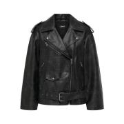 Leren Jas Only 15349175 WAVES-BLACK