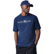 T-shirt Korte Mouw New-Era Mlb Script Os Tee Neyyan Nsn