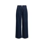 Flared/Bootcut Object Carly MW LO Jeans - Dark Blue Denim