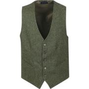 Blazer Suitable Gilet Birds Eye Donkergroen