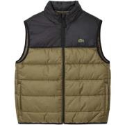 Donsjas Lacoste Water-Repellent Gilet Khaki Green/Black