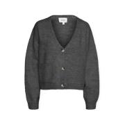 Vest Aware Noos Gemma Cardigan - Dark Grey Melange