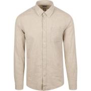 Overhemd Lange Mouw Barbour Shirt Nelson Tailored Stone Beige