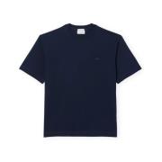 T-shirt Lacoste Heavy Jersey Loose Fit T-Shirt - Navy Blue