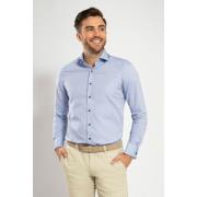 Overhemd Lange Mouw Suitable Overhemd Dubbel Manchet Blauw