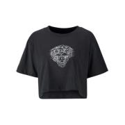 T-shirt Korte Mouw Ed Hardy Tiger Glow Crop Top Black