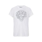 T-shirt Korte Mouw Ed Hardy Tiger Glow T-Shirt White