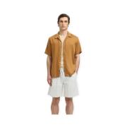Overhemd Korte Mouw Selected Regnoa Mix Shirt S/S - Chipmunk