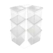 Manden en dozen Keeeper Boîte de rangement transparente moderne 18L em...