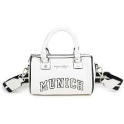 Handtas Munich 7113304 Court Crossbody Barrel White