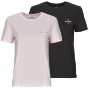 T-shirt Korte Mouw Calvin Klein Jeans MONOLOGO CN 2 PACK TEE X2