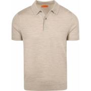 T-shirt Suitable Polo Merinowol Beige