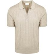 Polo Shirt Korte Mouw Profuomo Knitted Half Zip Poloshirt Dropneedle B...