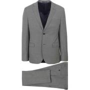 Kostuum Suitable Kostuum Lucius Birdseye Wol Grijs