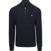 Trui Gant Half Zip Trui Micro Textured Navy