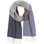 Sjaal Profuomo Sjaal Lamswol Grijs Blauw Bruin