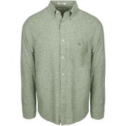Overhemd Lange Mouw Gant Overhemd Cotton Linen Groen