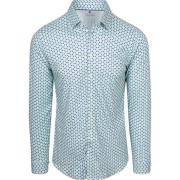 Overhemd Lange Mouw Desoto Overhemd Print Turquoise