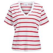 T-shirt Korte Mouw JJXX 12257577 white/red