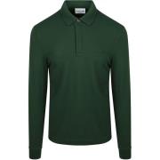 Polo Shirt Lange Mouw Lacoste Longsleeve Poloshirt Piqué Donkergroen