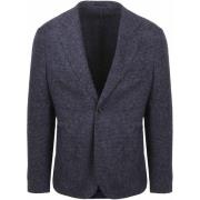 Blazer Suitable Knitted Colbert Unlined Navy