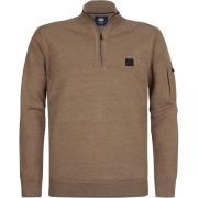 Sweater Petrol Industries Half-Zip Sweater Oak Bruin