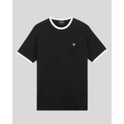 T-shirt Lyle &amp; Scott TS2201V RINGER T-SHIRT-W189 JET BLACK/WHITE