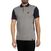 Polo Shirt Korte Mouw Trojan Poloshirt met pied-de-poule-paneel
