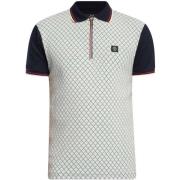 Polo Shirt Korte Mouw Trojan Poloshirt met Ottomaans jacquardpaneel