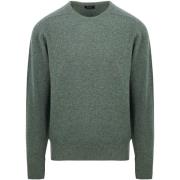 Trui William Lockie Pullover O-neck Lambswool Landscape Groen