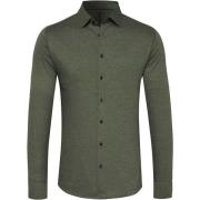 Overhemd Lange Mouw Desoto Overhemd Strijkvrij Modern Kent Donkergroen